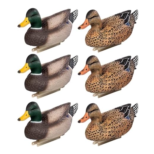 Heerweiyi Mallard Duck 6-Pack. Popular New Material EVA Collapsible Plastic Duck Decoy Mallard Duck Decoys,Easy to Carry and use, More Cost-Effective.