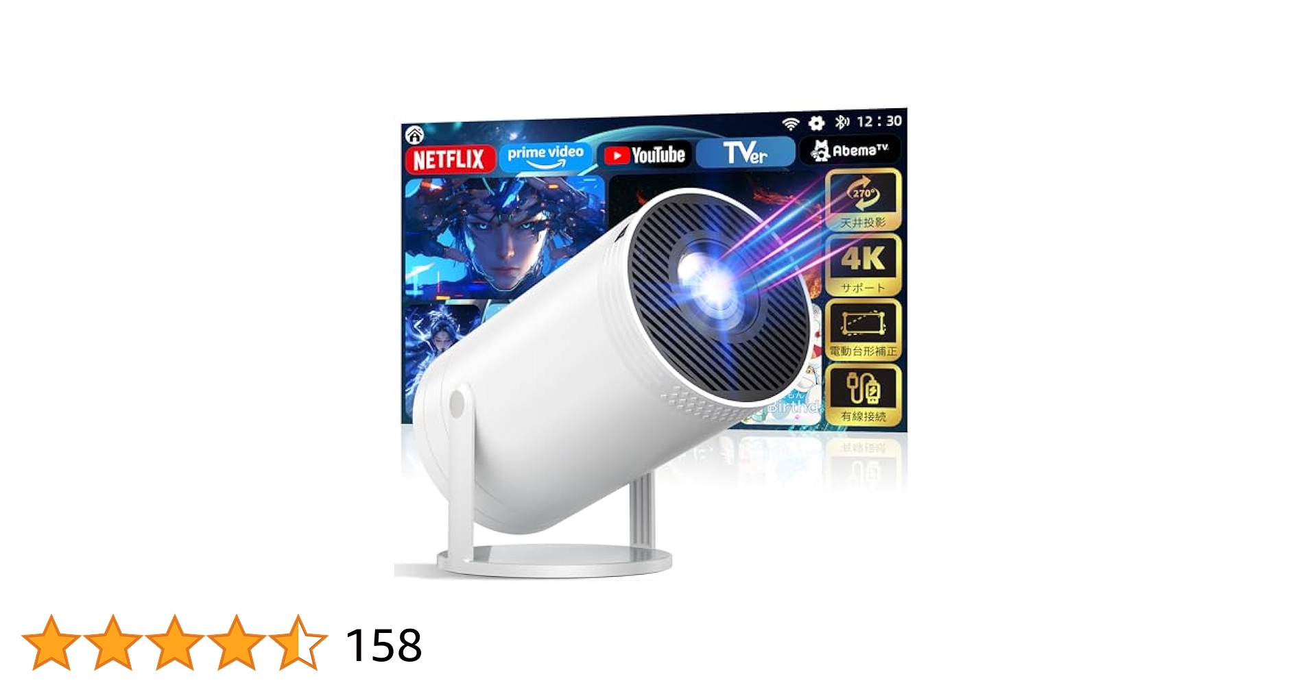 Sainyer プロジェクター Amazon.com: 🎬 2025 Premium 4K Mini Projector for Outdoor