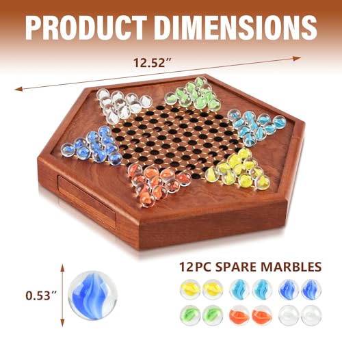 Juego de Mesa Damas Chinas de Madera 12.7 Pulgadas miniatura 2