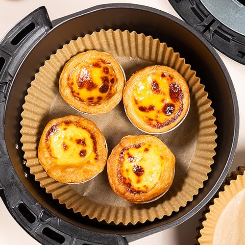 Image of Air Fryer Liners Disposable,200Pcs Parchment Paper for 5-8QT Air Fryer,LYHOLKEER 8inch Round Disposable Air Fryer Paper Liners for Ninja AF101 AF150 AF161 Max XL,Non-Stick,Free of Bleach