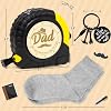 Father's Day Gifts Set: 25FT No One Measures Up to You Tape Measure & If Dad Can't fix it,no one can Keychain for Dad Birthday Christmas Gag Gift from Daughter, Son, Wife with Socks