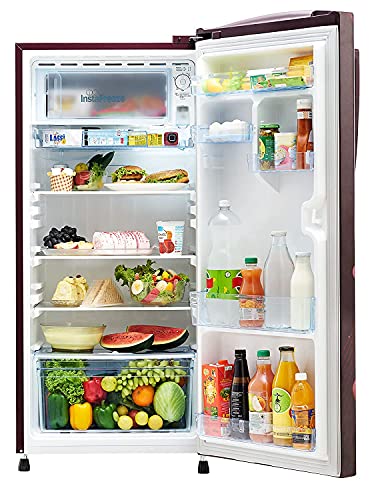 Image of Lloyd 225 L 2 Star Direct Cool Single Door Refrigerator (GLDC242SBWT2PB, Begonia Wine)