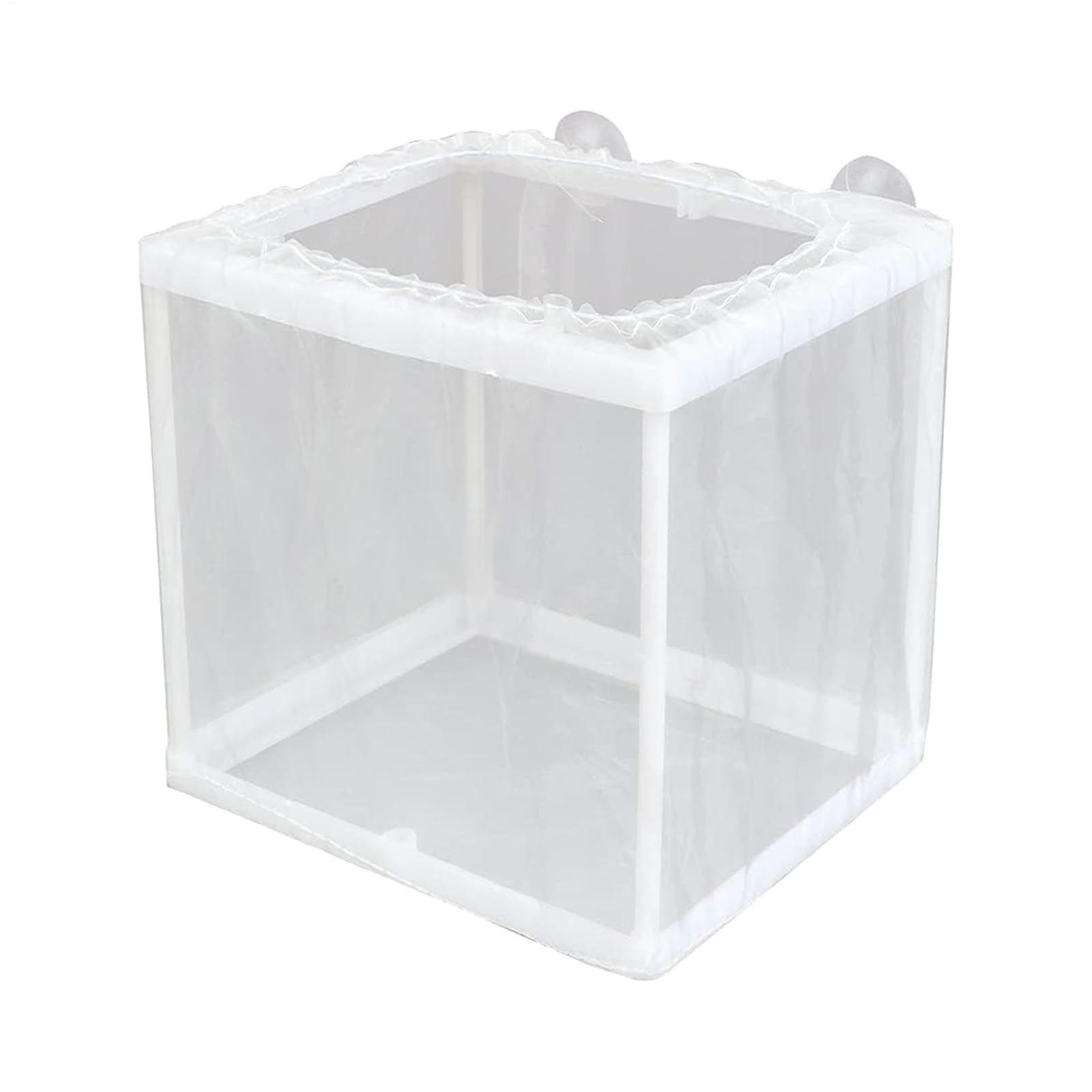 Fish Breeder Box - Hatchery Isolation Net, Transparent Fry Mesh Container | Aquarium Baby Fish Separator, Small Tank Divider with Suction Cup Design for Guppy, Betta, and clownfishs Breeding Use