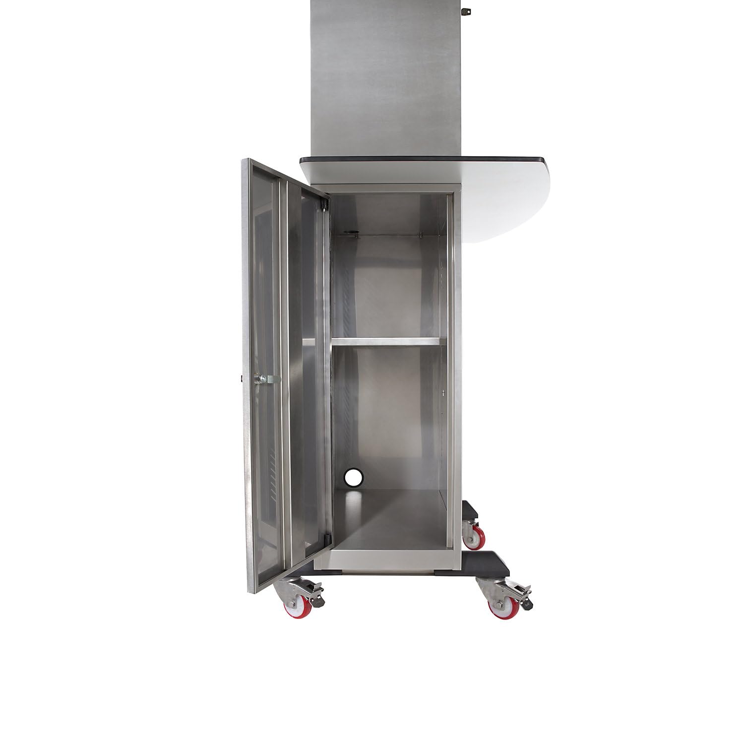eurokraft | Edelstahl-PC-Schrank | mit Arbeitsplatte BxT 900 x 600 mm | HxBxT 1625 x 600 x 350 mm