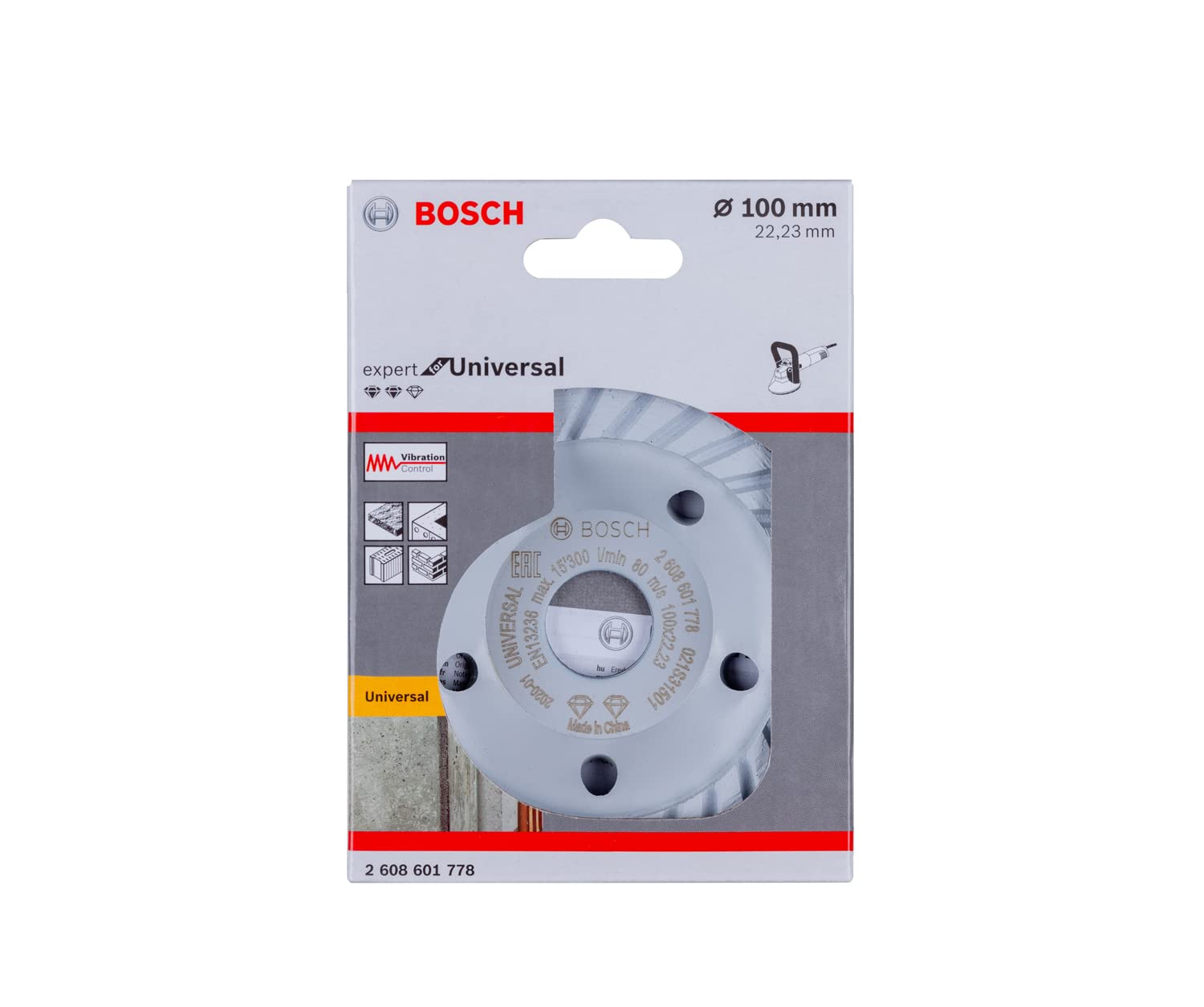 Bosch Professional Concrete Grinding Wheel, 4" / 100Mm Diameter, Segment Height 2.5mm, Pack of 1