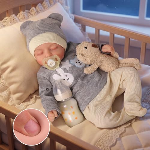 Muñeco Reborn Bebé Niño 20 Pulgadas Ojos Cerrados miniatura 2
