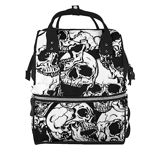 Sac à dos à couches motif crânes multicolore taille unique au design original