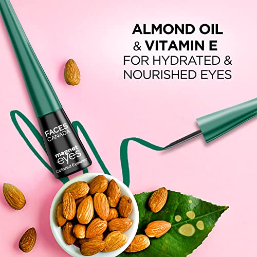 Image of FACESCANADA Magneteyes Color Eyeliner Gel - Elegant Green,4 Ml|Glossy Finish|24Hr Long-Lasting|Waterproof|Smudgeproof|Precise Application|Intense Color Payoff|Almond Extract & Vitamin E (Pack of 2)