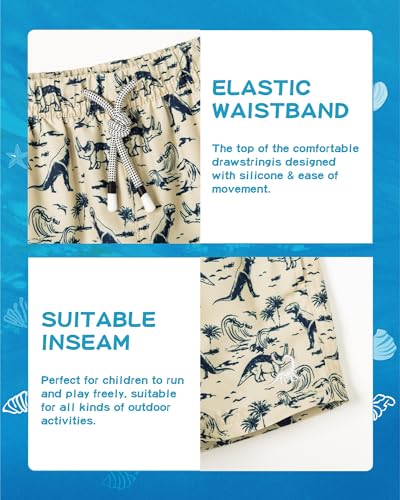 Image of SURF CUZ Boys Swim Trunks Toddler Swim Shorts UPF 50+ Bathing Suit for Boy Swimsuit Quick Dry Mesh Beach Boardshorts Swimwear