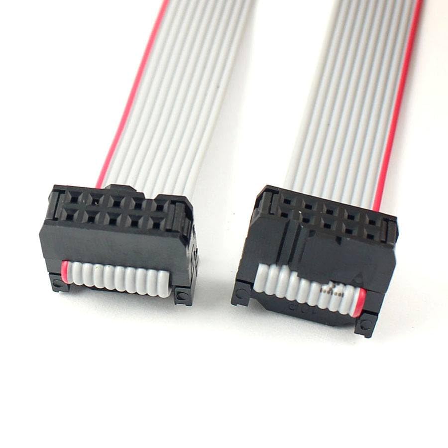 Generic 2Pcs 2.54mm Pitch 2x5 Pin 10 Pin 10 Wire Extension IDC Flat Ribbon Cable L= 15CM