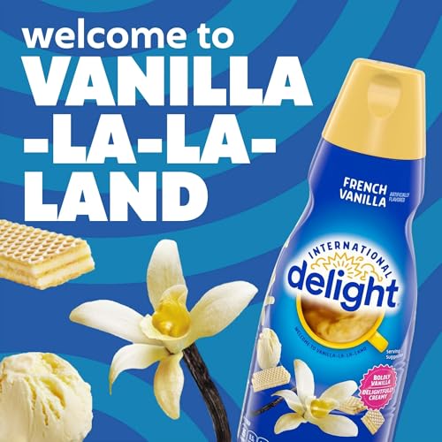 International-Delight Liquid Coffee Creamer.- Two (2) 32 fl oz Bottles of Creamy Smooth Delightful Coffee Creamer and Candy Freezer Collapsible Bottle (French Vanilla) - Bottle - Thumbnail 3