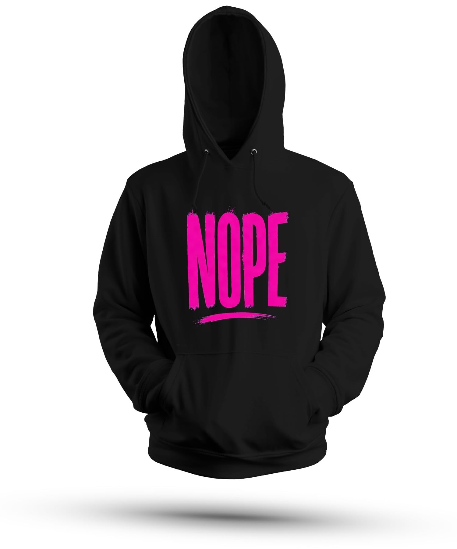 Nope Pink sentencja Sarkasmus Statement bluza z kapturem