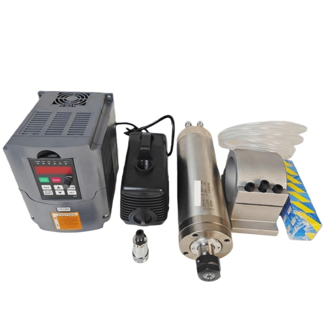 Zestaw frezowania routera 220 kw ER20, wodoodporny chłodzony wodą silnik wrzeciona 80x246mm do drewna metalu pcv