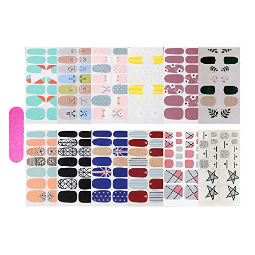 NAIL ANGEL 12pcs Nail Art Wrap Full-Cover Fingernail Sticker and toenail Sticker Nail Art Sticker Nail Art Decoration Nail Strips for Women (10126)