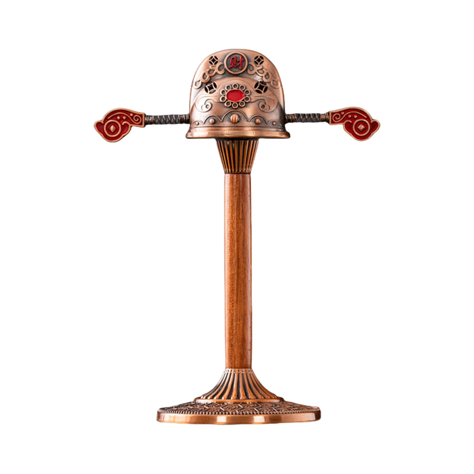 God of Wealth Hat Shape Rotating Metal Censers Incenses Cone Burners for Home Decors Table Centerpieces Bedroom Meditations Censers Holder