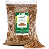 HÜHNER Land Feinkost Insektenmix 5 Liter I Mit Mehlwürmer & Soldatenfliegenlarven getrocknet I Ziergeflügelfutter ohne Zusätze I Für Ziergeflügel & Reptilien