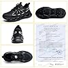 VAVOBIS Safety Trainers Men Womens Steel Toe Cap Trainers Non Slip Safety Shoes Lightweight Work Trainers Puncture Proof Work Shoes with Swivel Buckle Shoelaces,Black UK 10 #1
