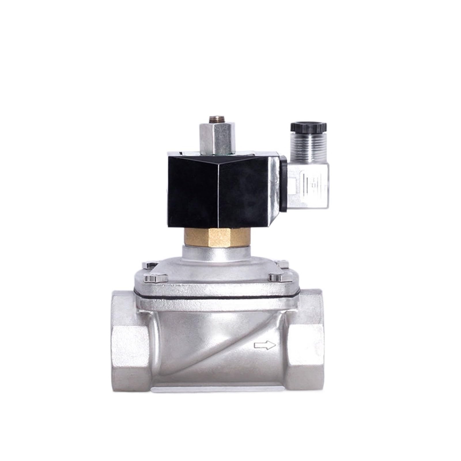 QEFHSVVZE 2W-400-40B Stainless Steel DN40 1.5inch Electric Solenoid Valve for Water 110v 220v 24v 110v(Bsp-380vac)