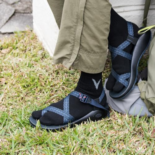 Image of V-TOE SOCKS Wool Blend Flip-Flop Tabi Hiking Athletic Or Casual Breathable Split-Toe Socks