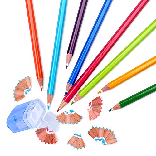 Ancefine 24 Pack Dual Hole Pencil Sharpener Manual Pencil Sharpeners With Lid For School Home Office Use #TOP3