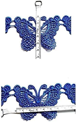Aplikacja do szycia wstążka motyl wykończenie krawędzie tkanina haftowane wykończenie do sukienki DIY rzemiosło odzież akcesoria 15 jardów