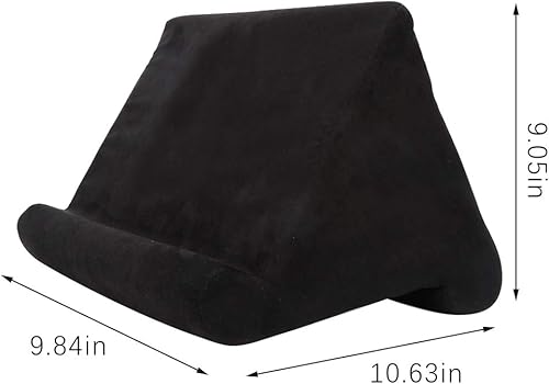 Miniatura 6 de Soporte de almohada suave para tableta con bolsillos de almacenamiento de malla, multiángulo, soporte de almohada suave para tabletas, lectores,