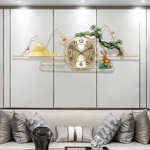 Reloj de pared creativo estilo chino silencioso de metal miniatura 5