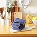 DII Basic Terry Collection Waffle Dishtowel Set, 15x26, Solid French Blue, 4 Piece