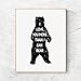 ZLKAPT I Love You More Than I Can Bear Print Black and White Silhouette Monochrome Bear Nursery Print Kids Wall Art Quotes Minimalist Art 8x10 InchesNo Frame