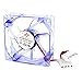 Ruilogod DC 12V 0.18A 80mm x 25mm 4 Pin złącza komputera PC Procesor Wentylator Clear Blue