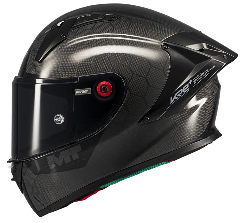 CASCO MT HELMETS CARBON KRE+ S PURE A1 bianco/nero lucido