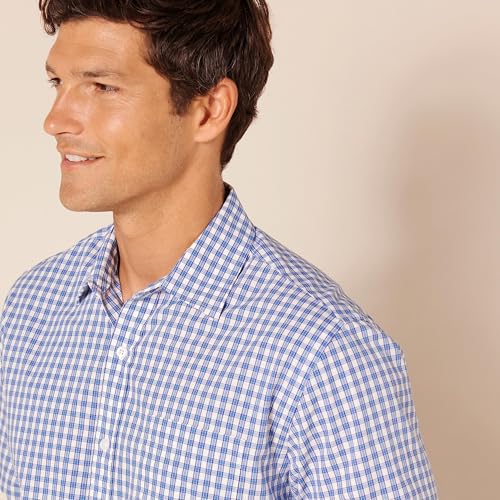Image of Amazon Essentials Men's Regular-Fit Long-Sleeve Casual Poplin Shirt, Button Front, Business Casual, Collared