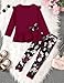Queenstyle Toddler Girl Clothes 5t 6t Toddler Clothes for Girls 5t-6t Little Girls Clothes Fall Winter Outfits Long Sleeve Rufffle Shirts Top Floral Pants 2Pcs Clothing Set 3-4 Years