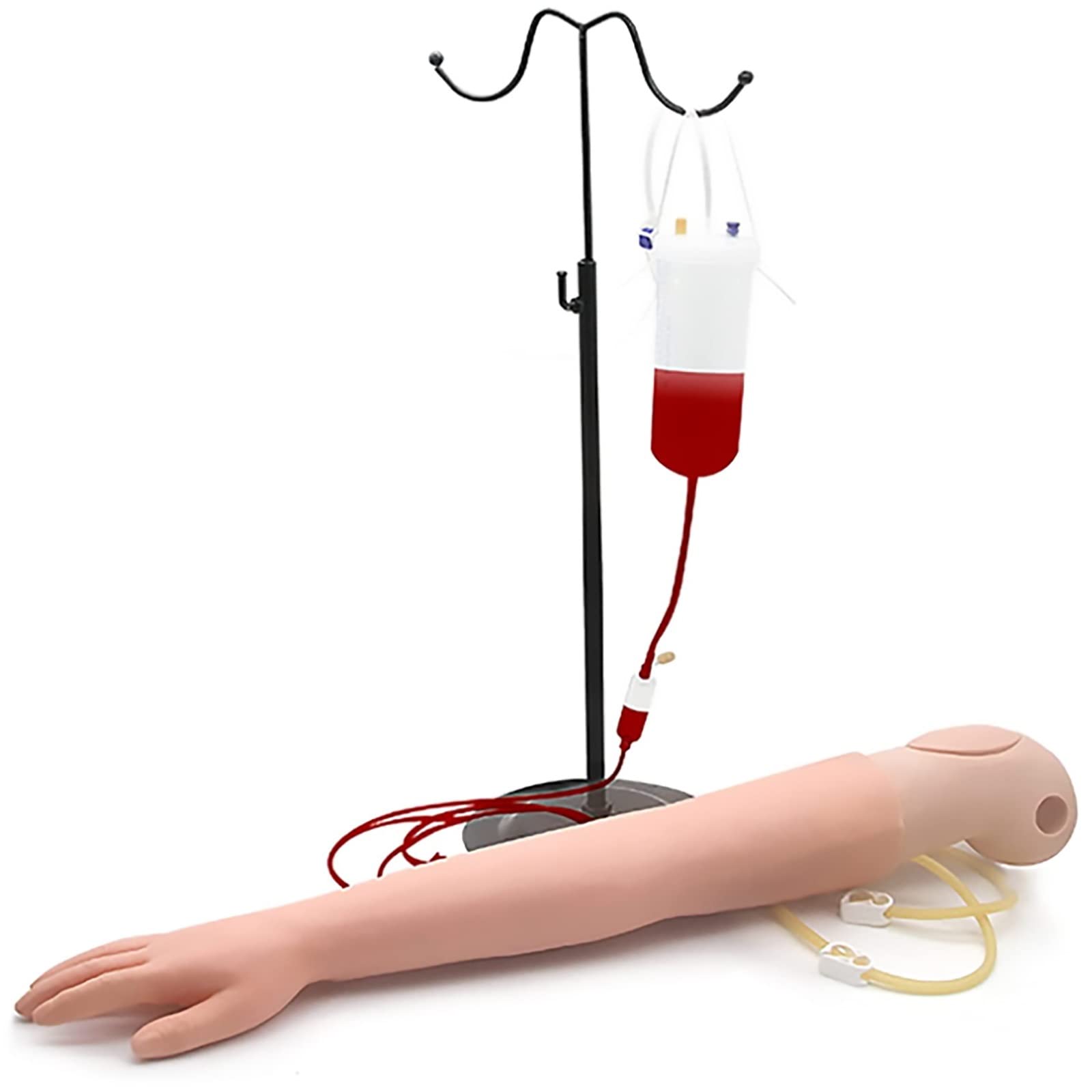 Venipuncture practice kit, iV practice arm kit model intramuscular training intravenous phlebotomy with storage handbag