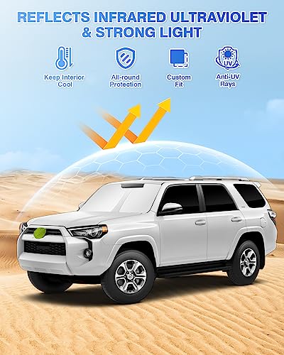 Image of Canvcle Window Shades for 5th Gen Toyota 4Runner 2010-2024 Accessories Windshield Sun Shade Side Rear Window Covers Sunshade Full Set Sun Visor Privacy Protection Camping Keep Vehicle Cool Black 8PCS