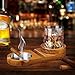 Monsiter Cigar Ashtrays, Whiskey Glass Tray and Cigar Holder for Indoor Outdoor, Wooden Ash Tray Detachable Ashtray for Cigarettes, Cigar Accessories Decor for Home Office cigar Gifts for Men, Father