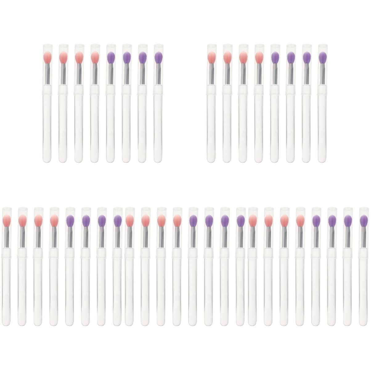 LALAFINA 40pezzi Pennelli Applicatori Ombretto e Rossetto Trasparente Con Coperchio Strumenti Make up Pratici Per Uso Professionale e Personale Facili Da Trasportare