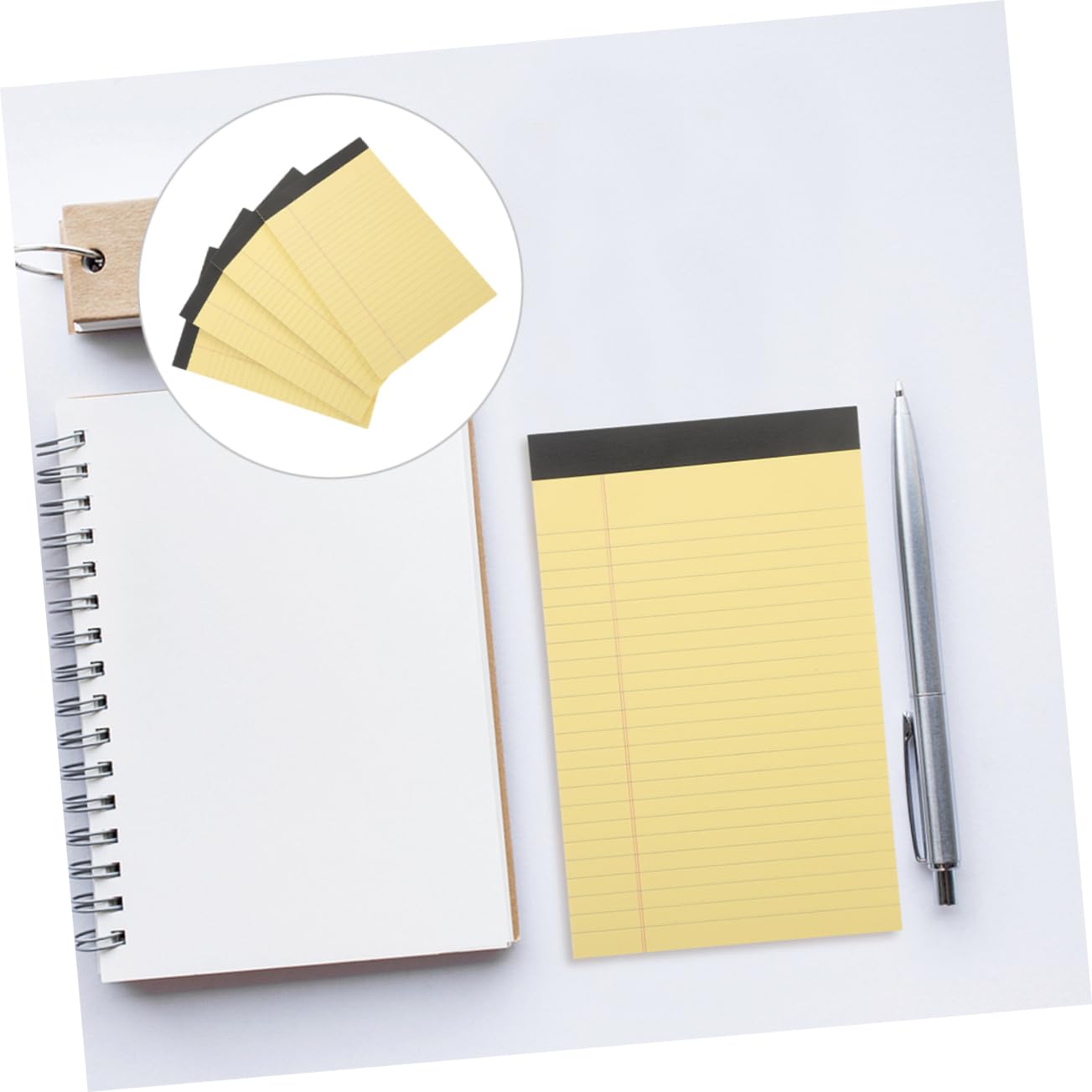 LALAFINA 50fogli Foglietti per Appunti Gialli Blocchetto Appunti Righe Blocchi per Scrivere Strappabili Carta Legale Portatile Forniture per Ufficio Utili per Studenti e Lavoro