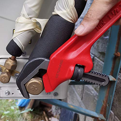 Image of 9-1 /2-inch Hex Offset Wrench, Model E-110 Hex Pipe Wrench,1-1 /8 inch - 2 5 /8 inch Capacity