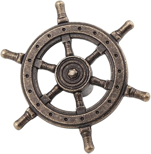 Miniatura 7 de WenRan Barra antigua de 2.126 in de diámetro, gancho de pared creativo de un solo agujero, manija para volante, manija de aleación de zinc, manija