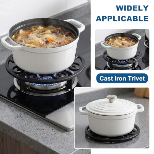 Image of Supvox Cast Iron Wok Ring Non Slip Gas Stove Rack Universal Pan Support Stand for Cooktop Range