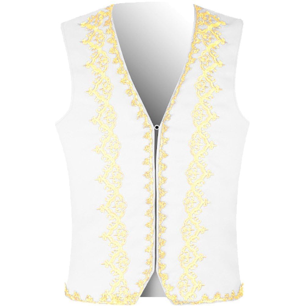 Chaleco gótico con cuello en V y brocados aristocráticos