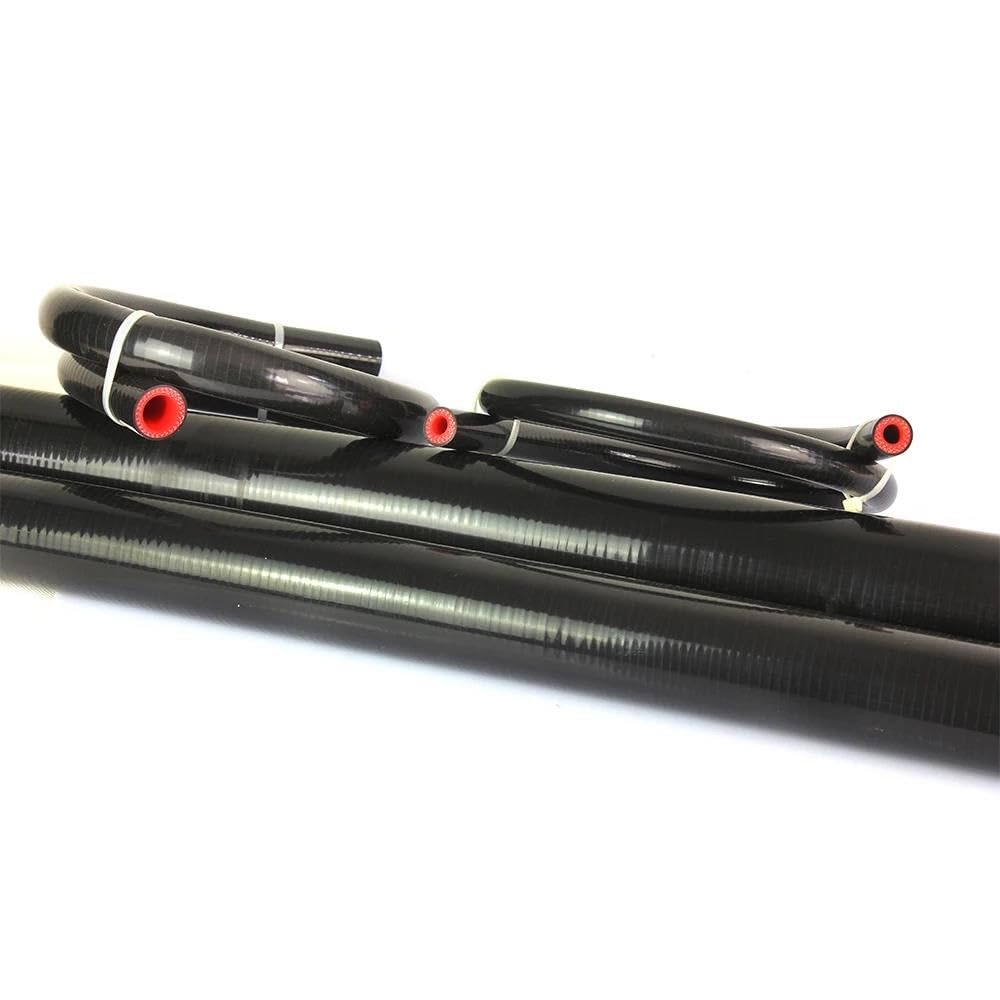 Tubo Entrada Aire Coche ID 6 8 10 Mm 1 Metro Manguera Refrigerante Silicona Manguera Tubo Vacío Para Tubería Sobrealimentador Negro Manguera Admisión Aire(ID-10MM)