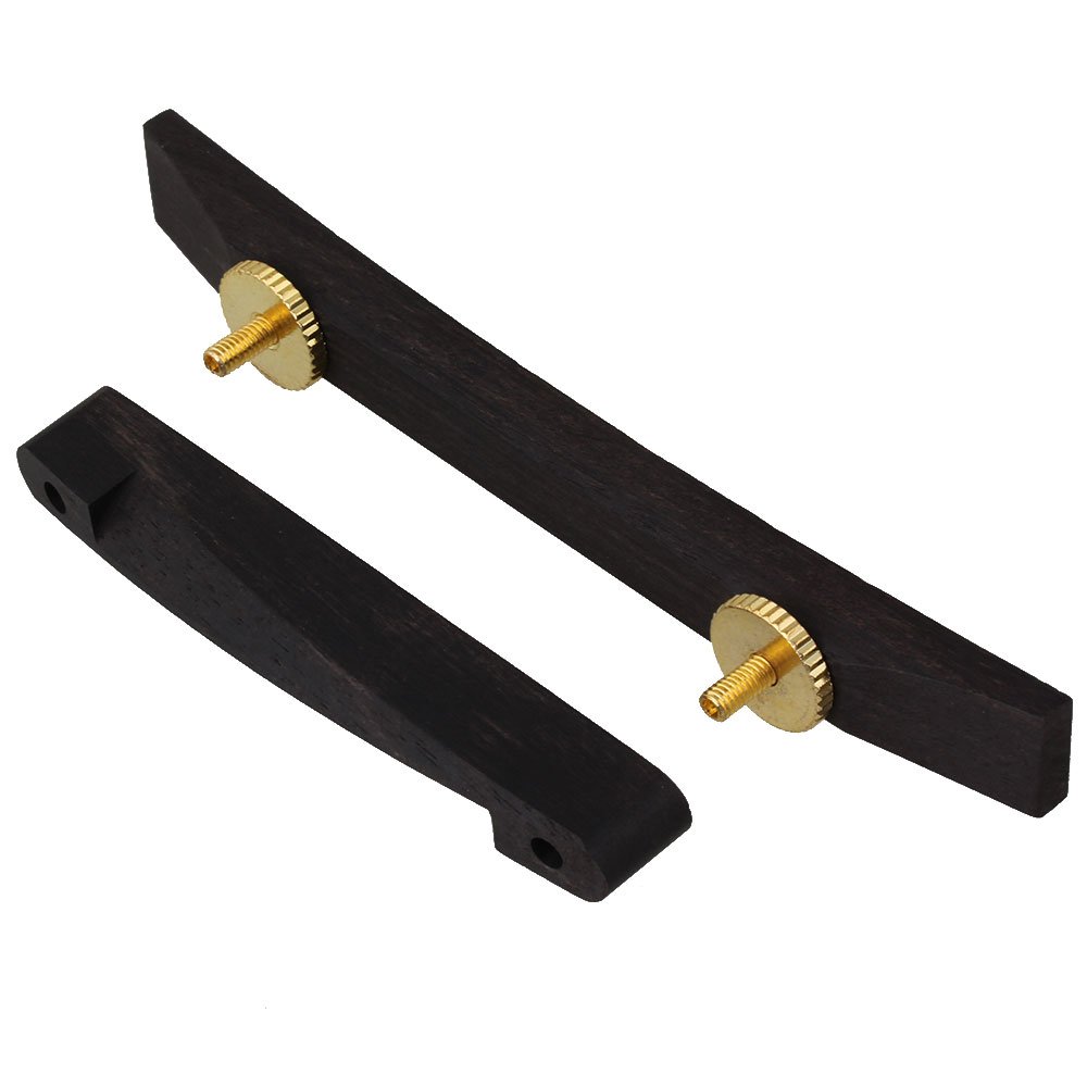 Adjustable Ebony Base Golden Hardware Floating Bridge for Archtop Jazz Guitar Spare Parts