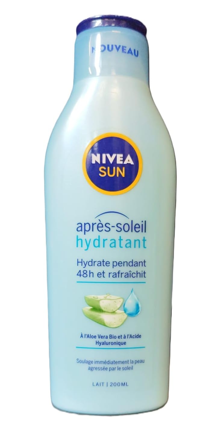 Lote de 6 lociones hidratantes Nivea After-Sun con aloe vera, 200 ml