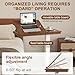 Muwuele Solid Wood Overbed Bedside Table with Wheels, Adjustable Medical Tilt Top Hospital Bed Table Over The Bed, Rolling Laptop Desk, Mobile Standing Desk for Hospital and Home Use (Walnut)