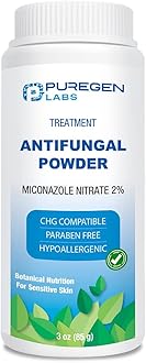 - Puregen Labs Antifungal Powder with 2% Miconazole Nitrate for Common Fungal Infections Including Athlete’s Foot, Jock Itch and Ringworm, Talc Free, 3 oz (85g)