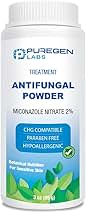 Puregen Labs Antifungal Powder with 2% Miconazole Nitrate for Common Fungal Infections Including Athlete’s Foot, Jock Itch and Ringworm, Talc Free, 3 oz (85g)