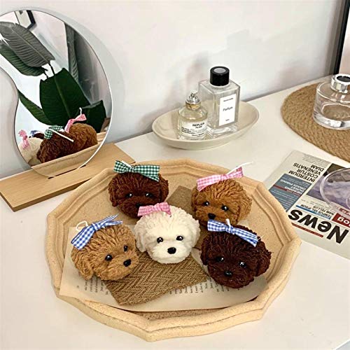 RWEAONT 9cm Niedliche Hundeform Handgemachte Kerzenform Tier Hund Kopf Aromatherapie Gips Seife Silikonform Dekoration… – Bild 3