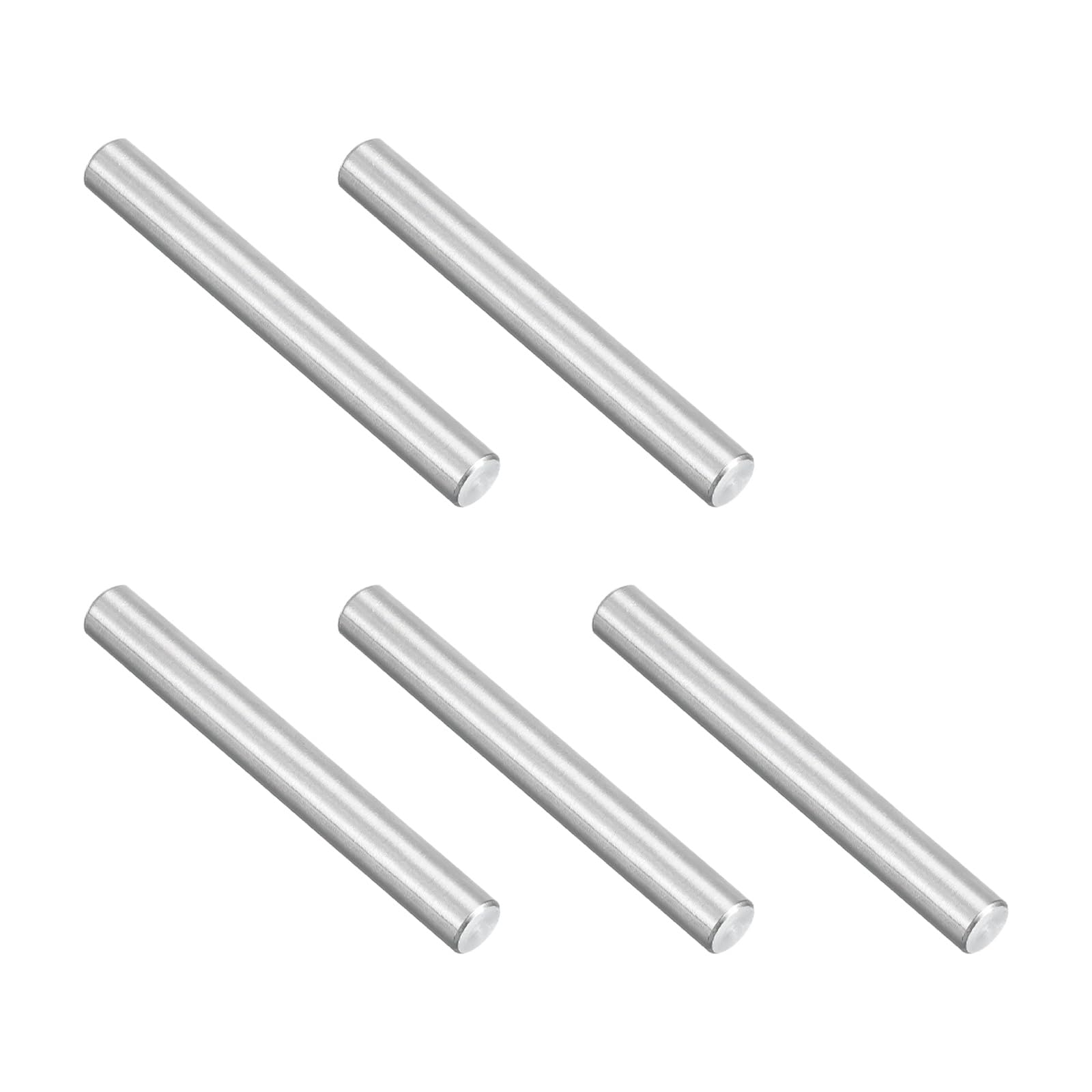 PATIKIL 5 Pcs Marine Grade 316 Stainless Steel Dowel Pins, 8mm x 70mm Round Metal Rods Linear Rail Rod Shaft Solid Bar Stock for Pegs Support Shelves DIY Craft Gear